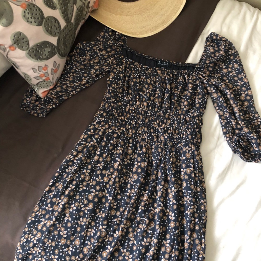 Grey floral dress